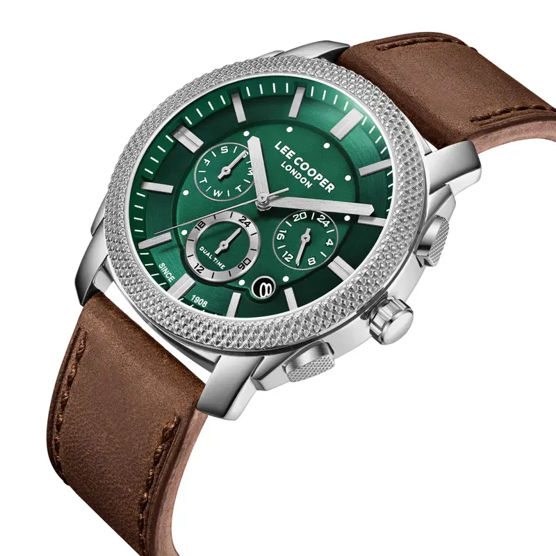 Lee Cooper Brown Leather Strap Men Watch Lc08178.374 2