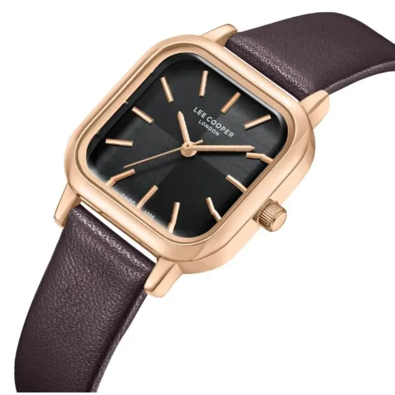Lee Cooper Brown Leather Strap Women Watch Lc08152.462 2