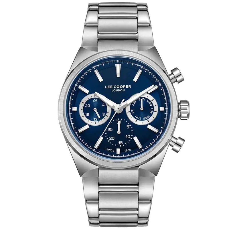 Lee Cooper Chronograph Blue Dial Stainless Steel Strap Men's Watch Lc08174.390 1