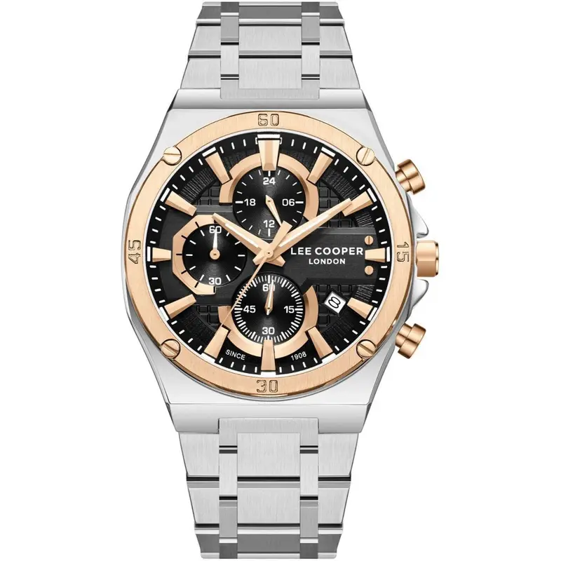 Lee Cooper Chronograph Silver Stainless Steel Strap Men's Watch Lc08171.360 1