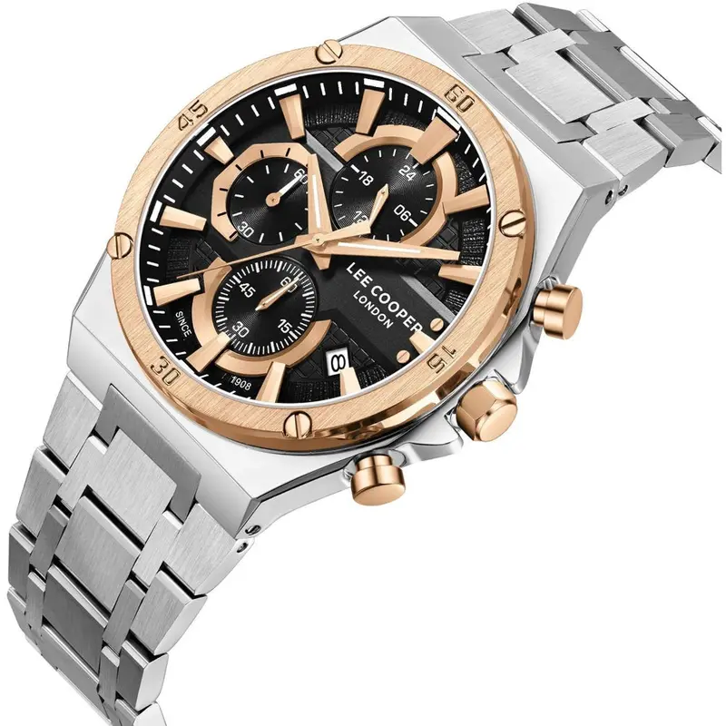 Lee Cooper Chronograph Silver Stainless Steel Strap Men's Watch Lc08171.360 2