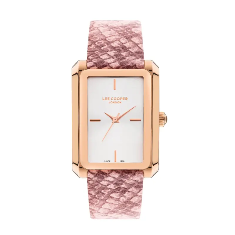 Lee Cooper Pink Leather Strap Women's Watch Lc07803.438 1
