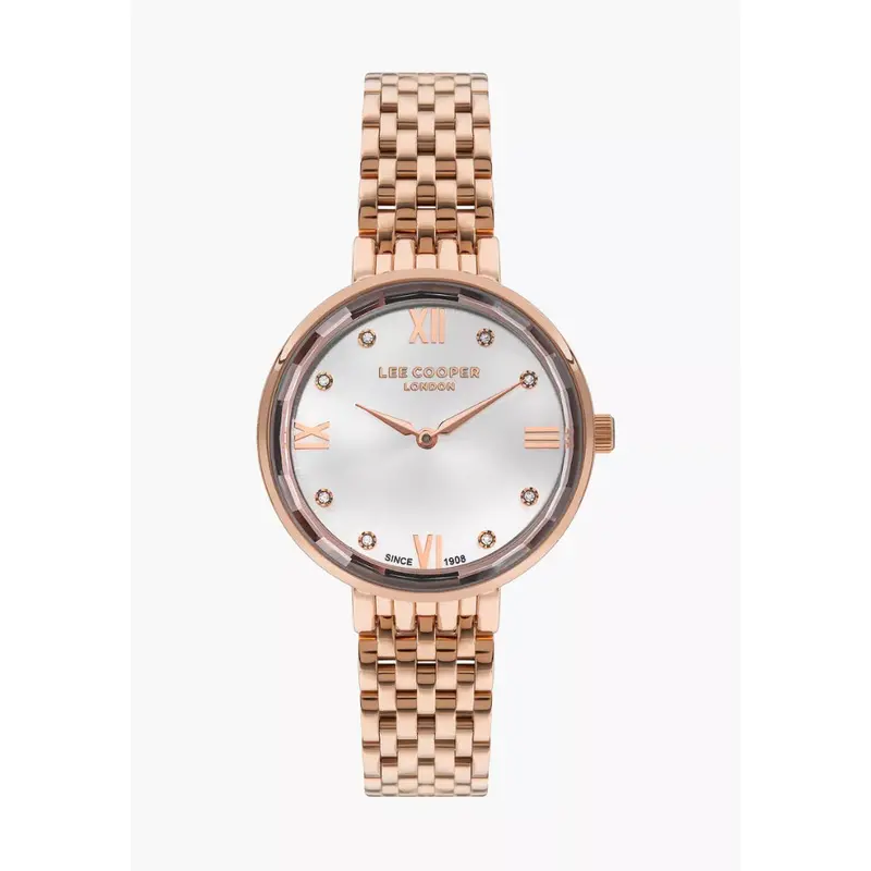 Lee Cooper Rose Gold Stainless Steel Strap Women's Watch Lc07610.430 1