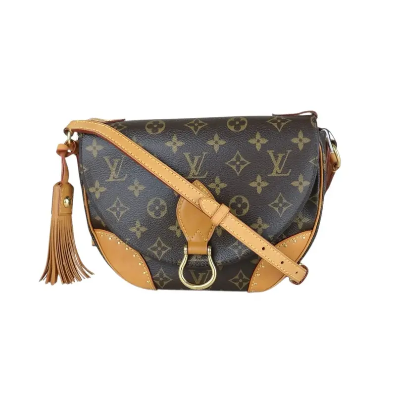 Louis Vuitton Monogram Saint Cloud Rivet Tassel Shoulder Bag X25081813 (Good Condition) 1