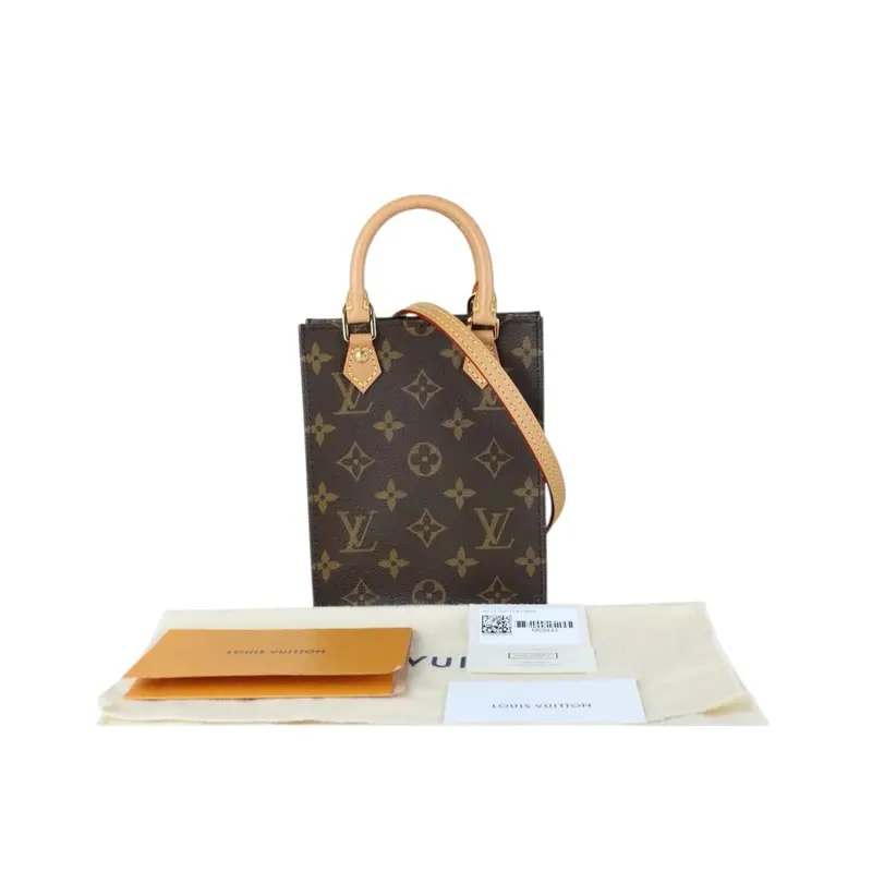 Louis Vuitton X25091401 Monogram Petit Sac Plat Mini Tote Bag (Very Good Condition) 1