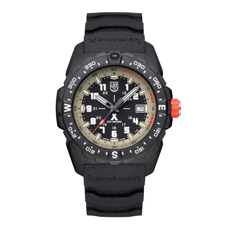 Luminox Bear Grylls Survival Mountain Black Rubber Strap Men Watch Lm3731 1