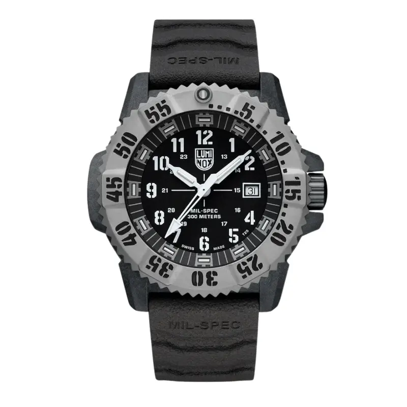 Luminox Mil Spec Inspired Black Nitrile Rubber Strap Men Watch Lm3351.Set 2