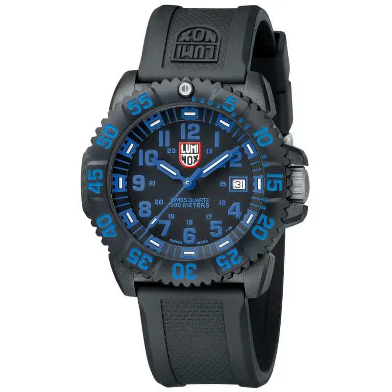 Luminox Navy Seal Colormark Black Silicone Strap Men Watch Lm3053 1