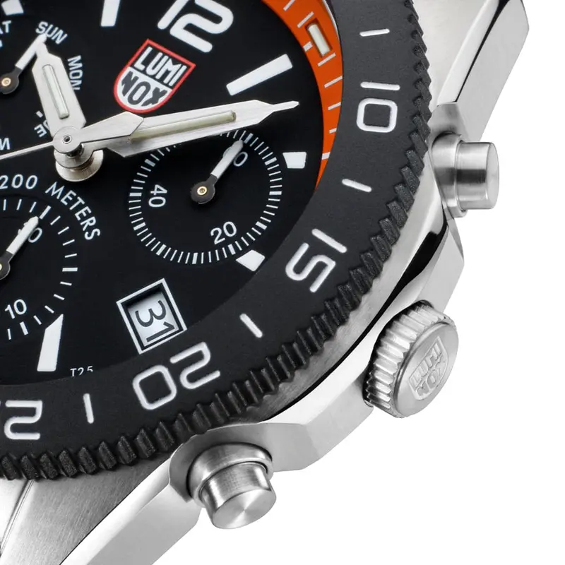 Luminox Pacific Diver Lm3149 Orange Rubber Strap Men Watch 2