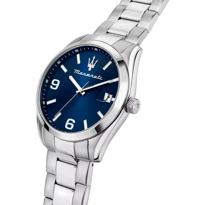 Maserati Attrazione Blue Dial Stainless Steel Strap Men's Watch - Date Display | R8853151013 2