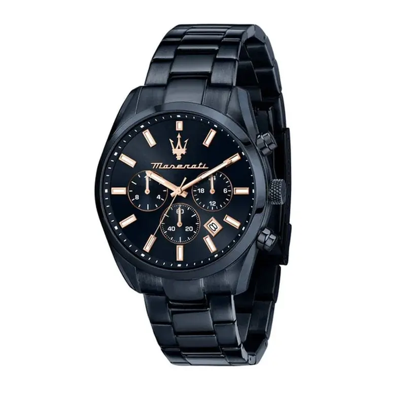 Maserati Attrazione  Chronograph Blue Stainless Steel Strap Men Watch R8873626003 1