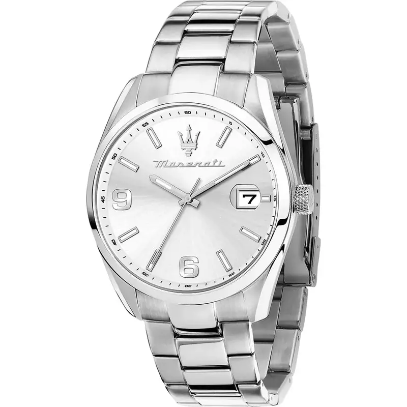 Maserati Attrazione Silver Stainless Steel Strap Men's Watch -Date Display | R8853151014 1