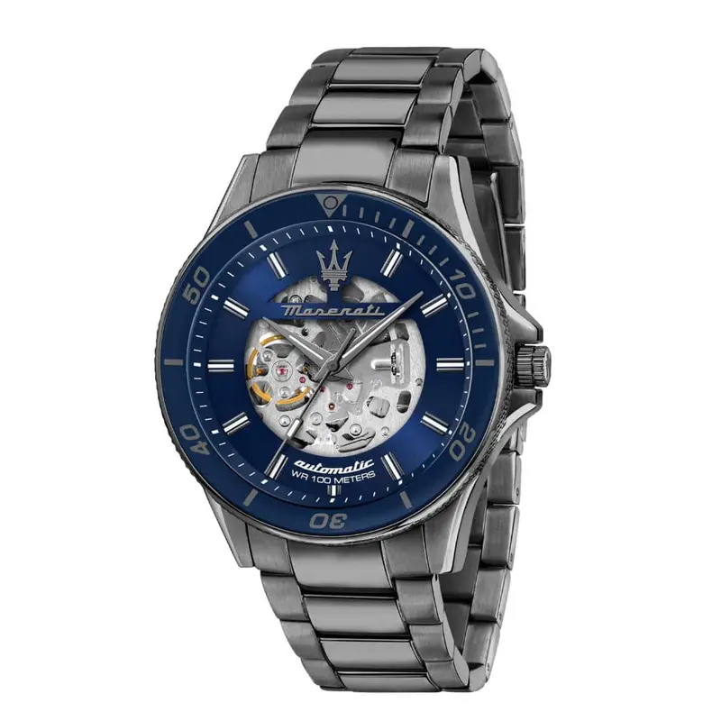 Maserati Blue Dial Gray Stainless Steel Strap Men Watch R8823140009 1