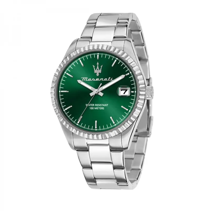 Maserati Competizione Green Dial Steel Watch R8853100043 1