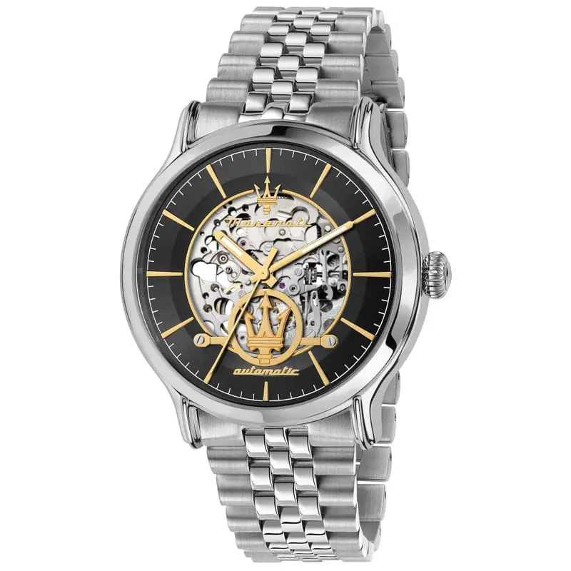 Maserati Epoca Black Dial Men's Watch - Skeleton Dial | R8823118015 1
