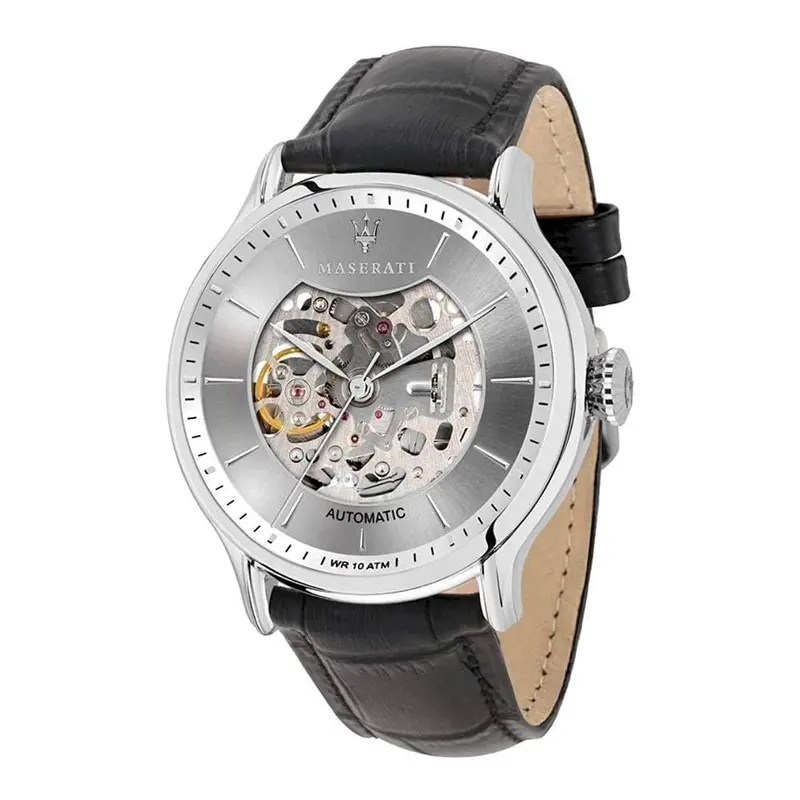 Maserati Epoca R8821118007 Black Leather Men's Watch 1