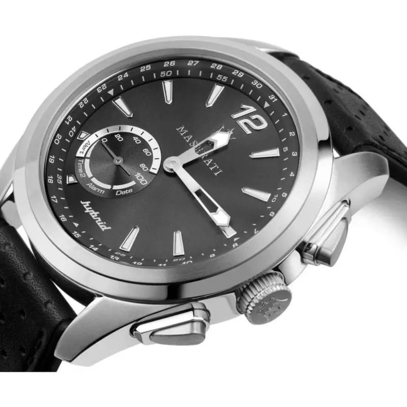 Maserati Hybrid R8851112001 Black Leather Men Watch 2