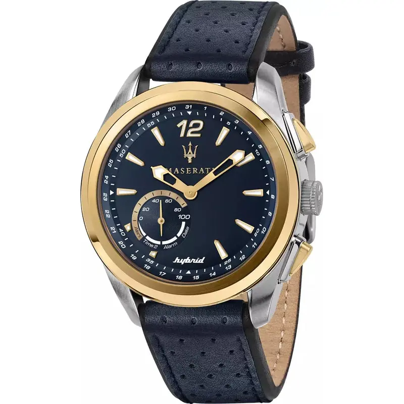 Maserati Hybrid R8851112002 Blue Leather Men Watch 1