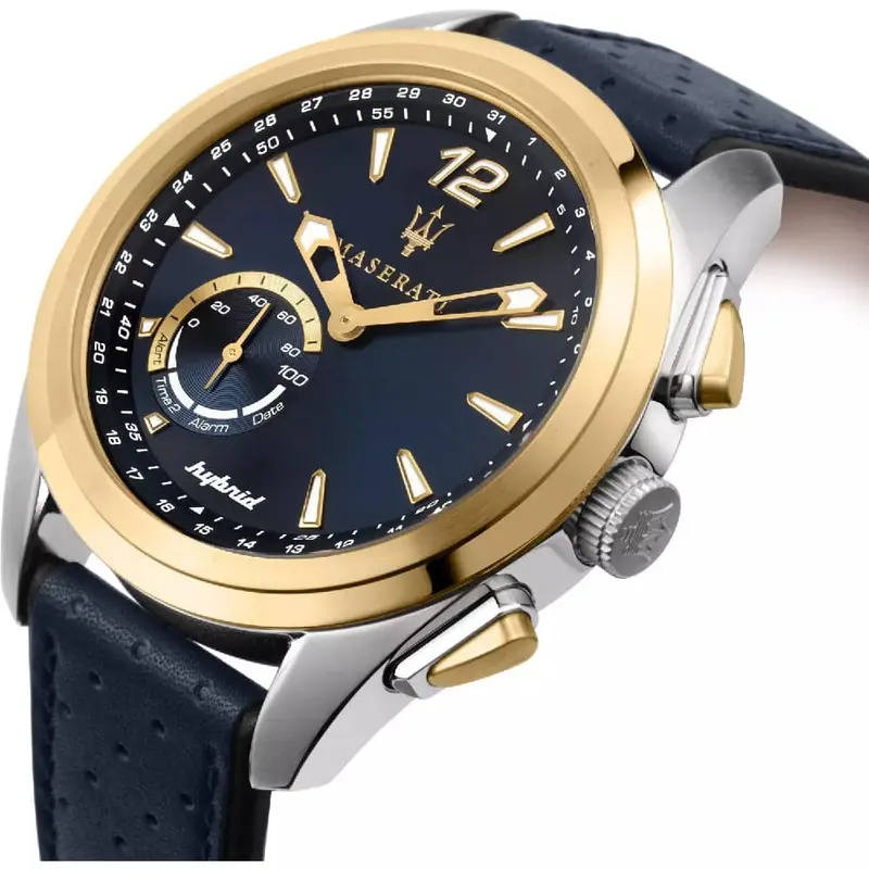 Maserati Hybrid R8851112002 Blue Leather Men Watch 2