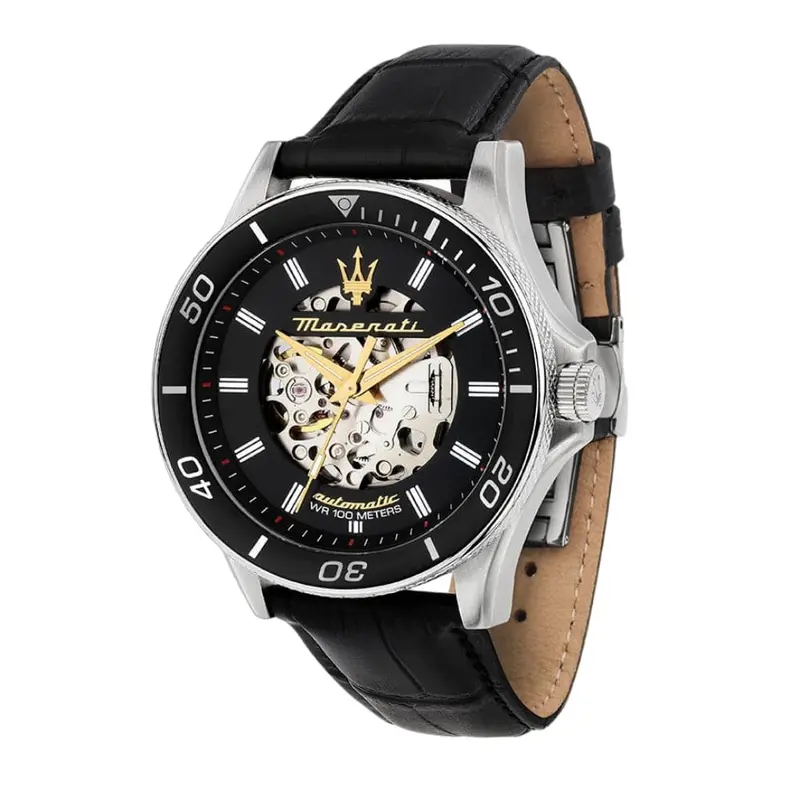 Maserati Limited Edition Black Leather Strap Men Watch R8821140003 (Year Of The Dragon) 1