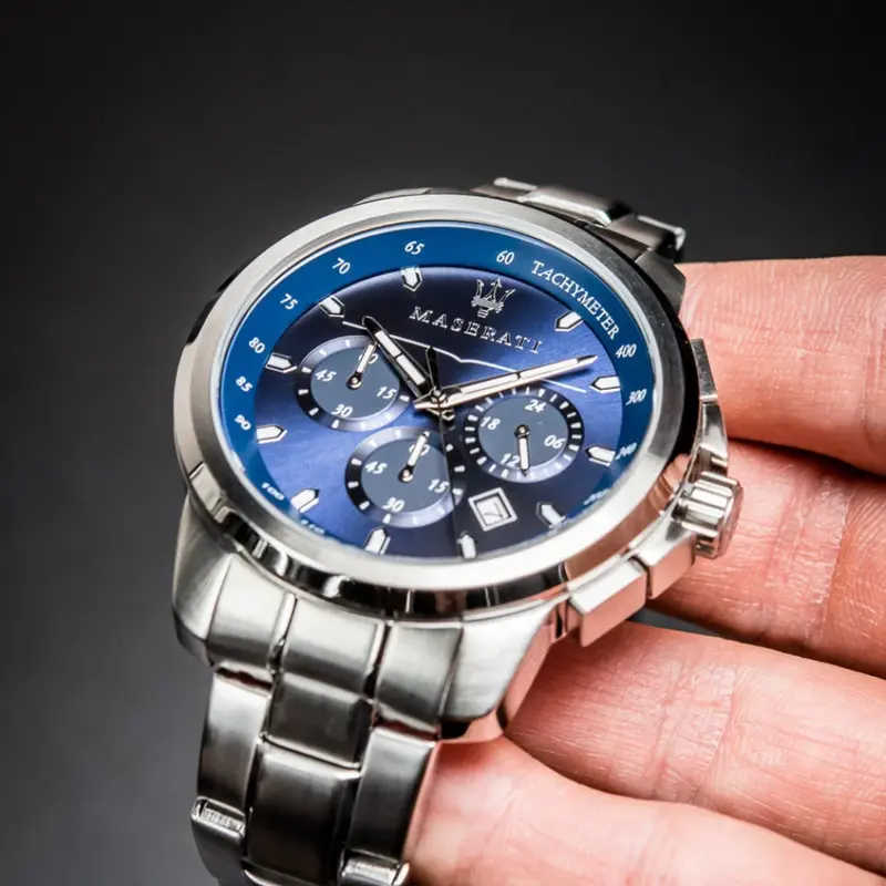 Maserati Meccanica Blue Dial Men's Watch - Tachymeter | R8873621002 2