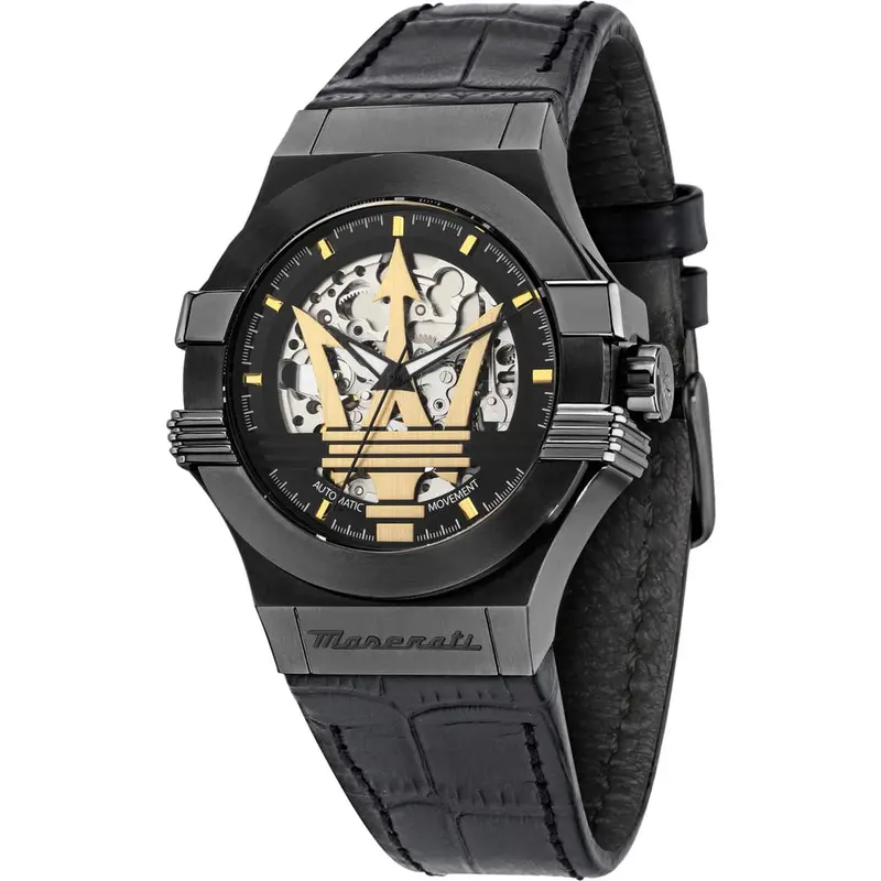 Maserati Potenza Black Men's Watch - Skeleton Dial | R8821108051 1