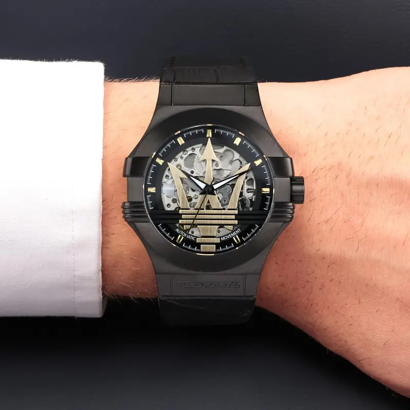 Maserati Potenza Black Men's Watch - Skeleton Dial | R8821108051 2