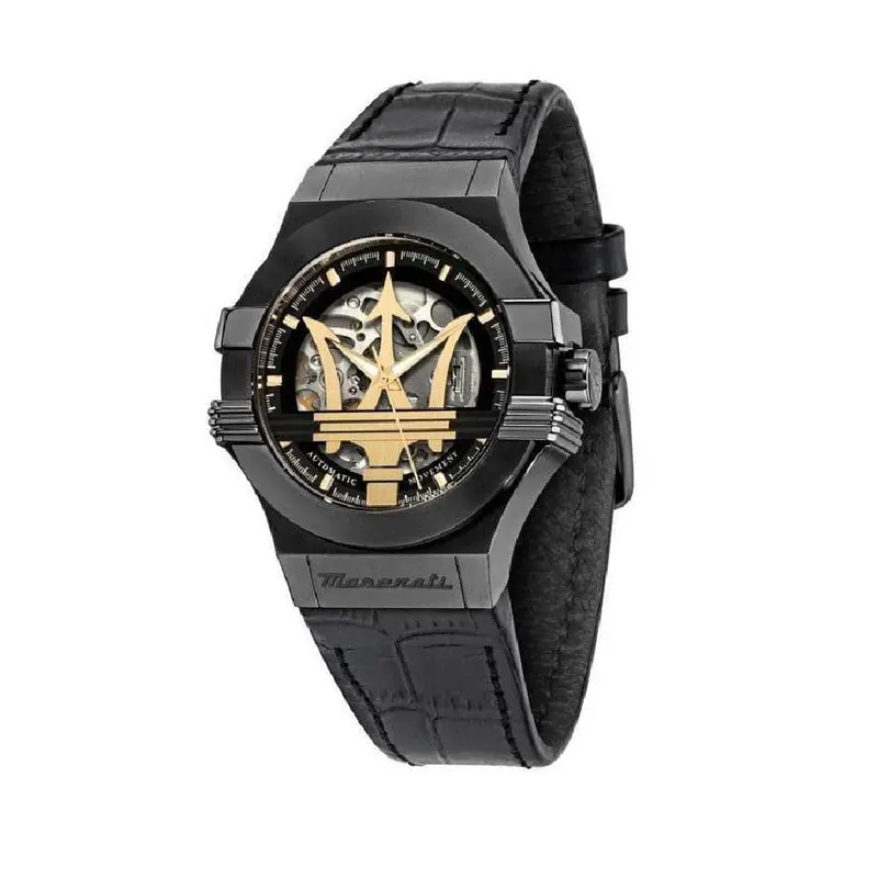 Maserati Potenza R8821108036 Black Leather Men's Watch 1