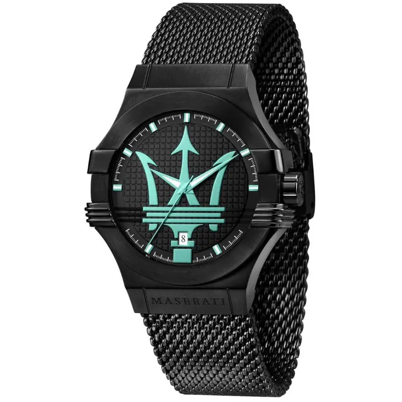 Maserati R8853144002 Black Stainless Steel Mesh Strap Men Watch 1