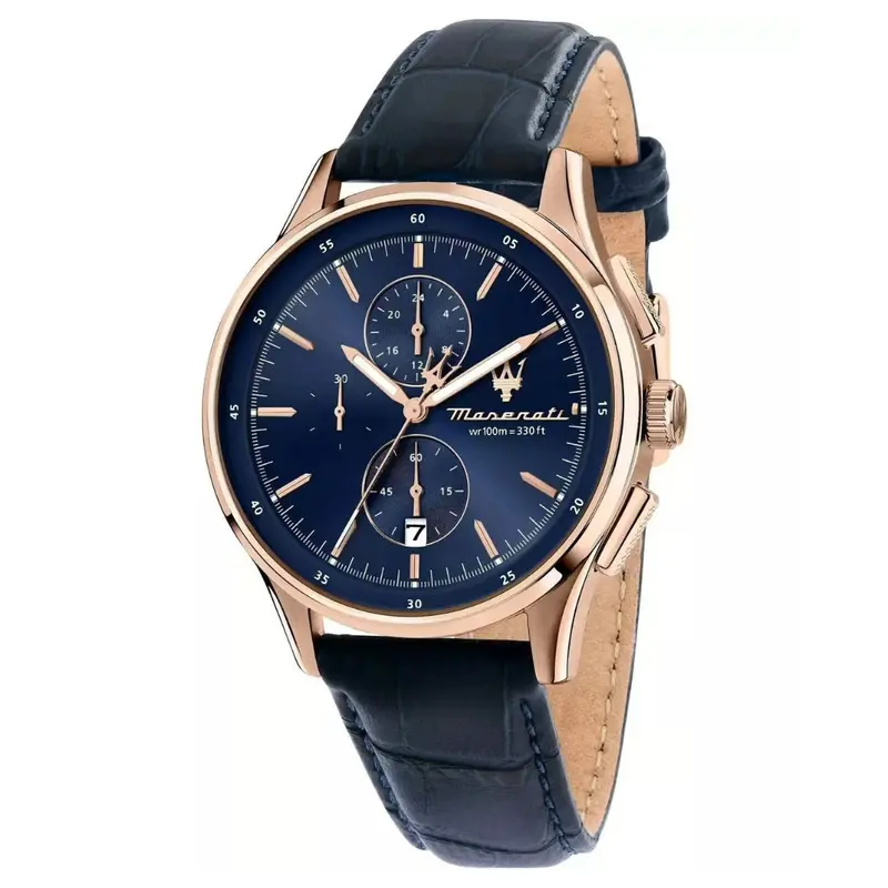 Maserati Sorpasso Blue Leather Men's Watch - Chronograph | R8871624009 1