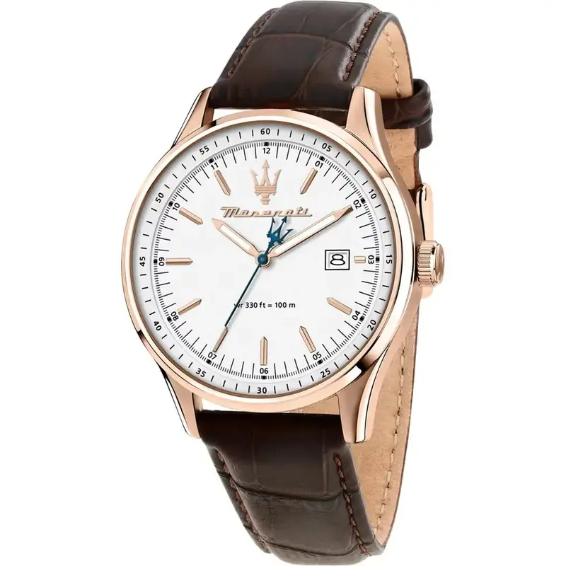 Maserati Sorpasso Brown Leather Men's Watch - Date Display | R8851124002 1