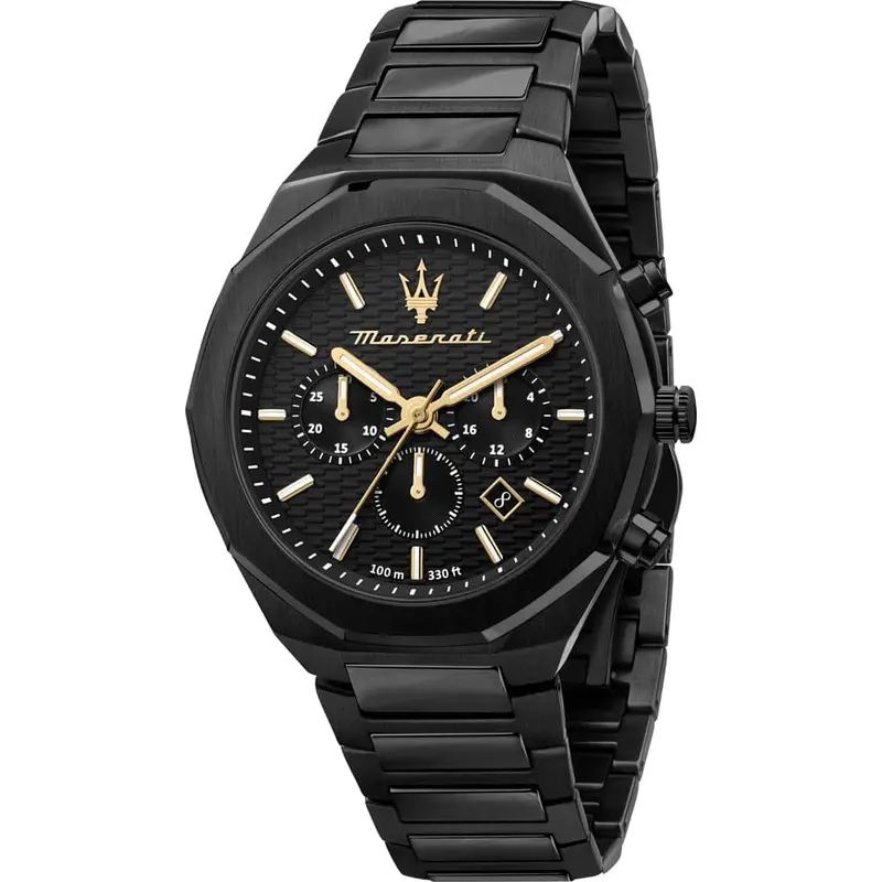 Maserati Stile Black Stainless Steel Men's Watch - Chronograph | R8873642005 1