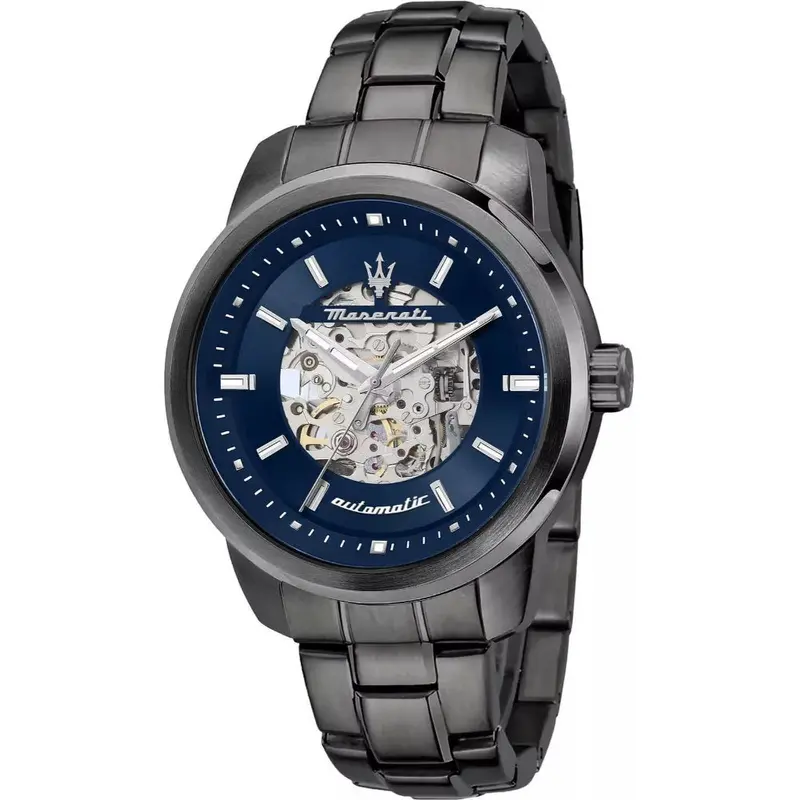 Maserati Successo Blue Dial Men's Watch - Skeleton Dial | R8823121002 1