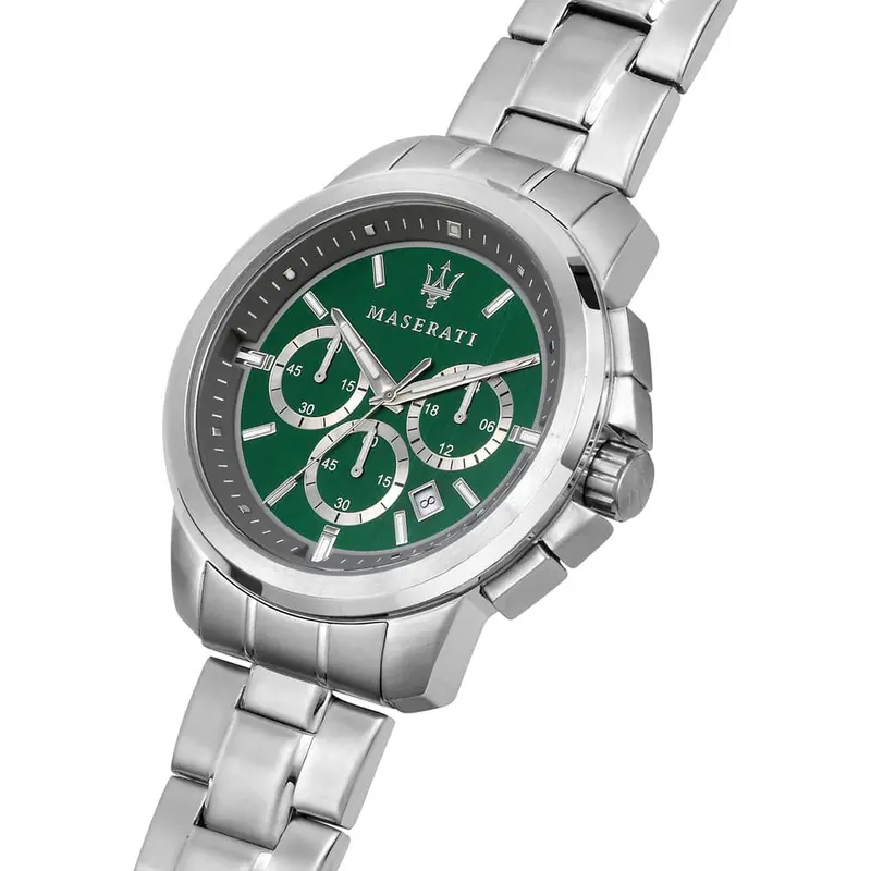 Maserati Successo Green Dial Men's Watch - Chronograph | R8873621017 2