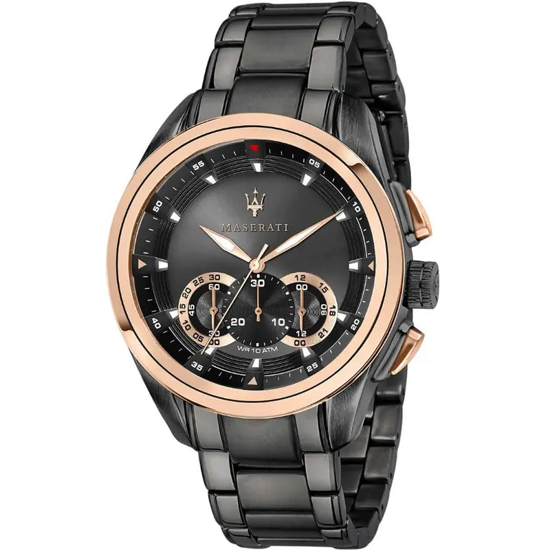 Maserati Traguardo R8873612016 Black Stainless Steel Men's Watch 1