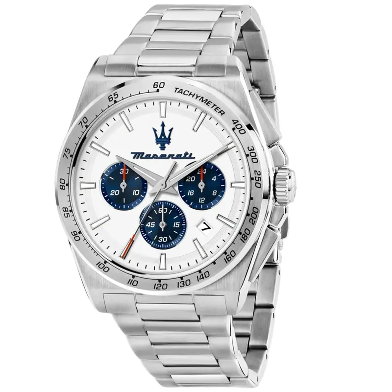 Maserati Velocita Silver Stainless Steel Strap Men's Watch - Chronograph | R8873652007 1