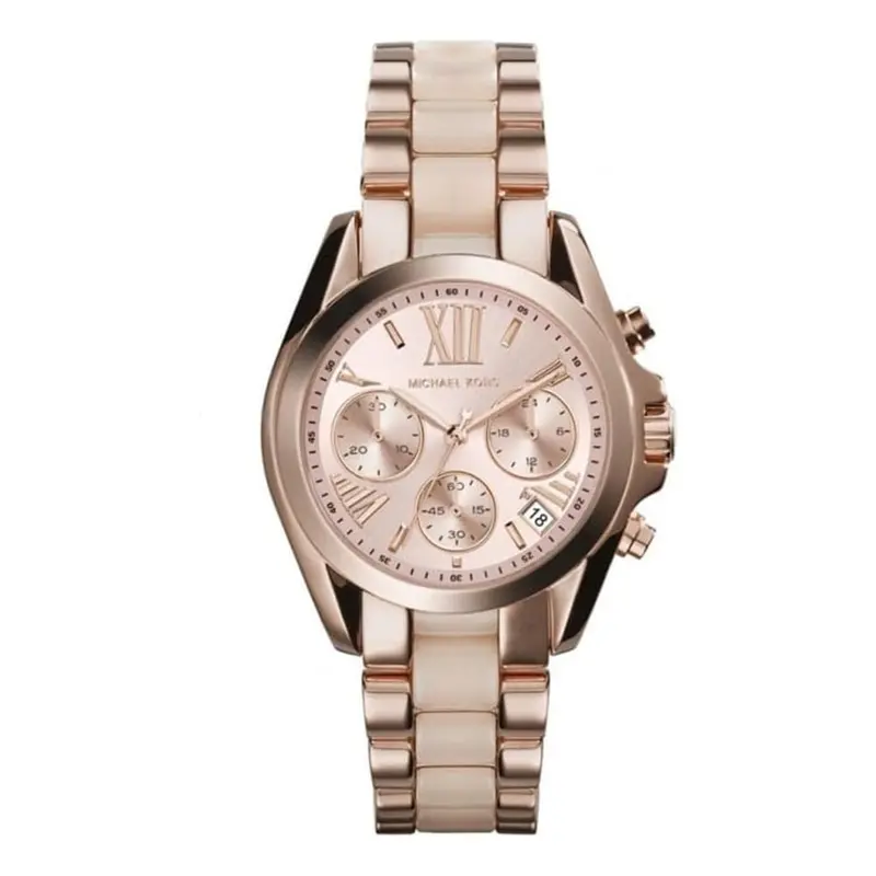 Michael Kors Bradshaw Mini Chronograph Rose Gold Stainless Steel Mk6066 Women's Watch 1