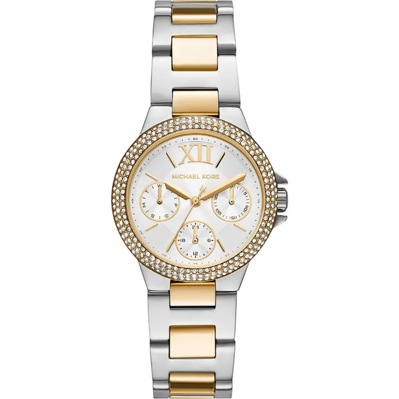 Michael Kors Camille Cyrstal Bezel Stainless Steel Women's Watch Mk6982 1