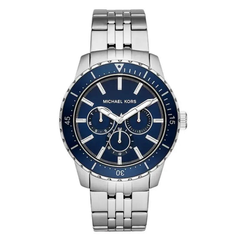 Michael Kors Chronograph Blue Dial Stainless Steel Strap Men Watch Mk7153 1