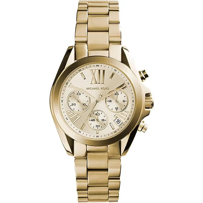 Michael Kors Chronograph Gold Dial And Stainless Steel Strap Women Watch Mk5798i 1