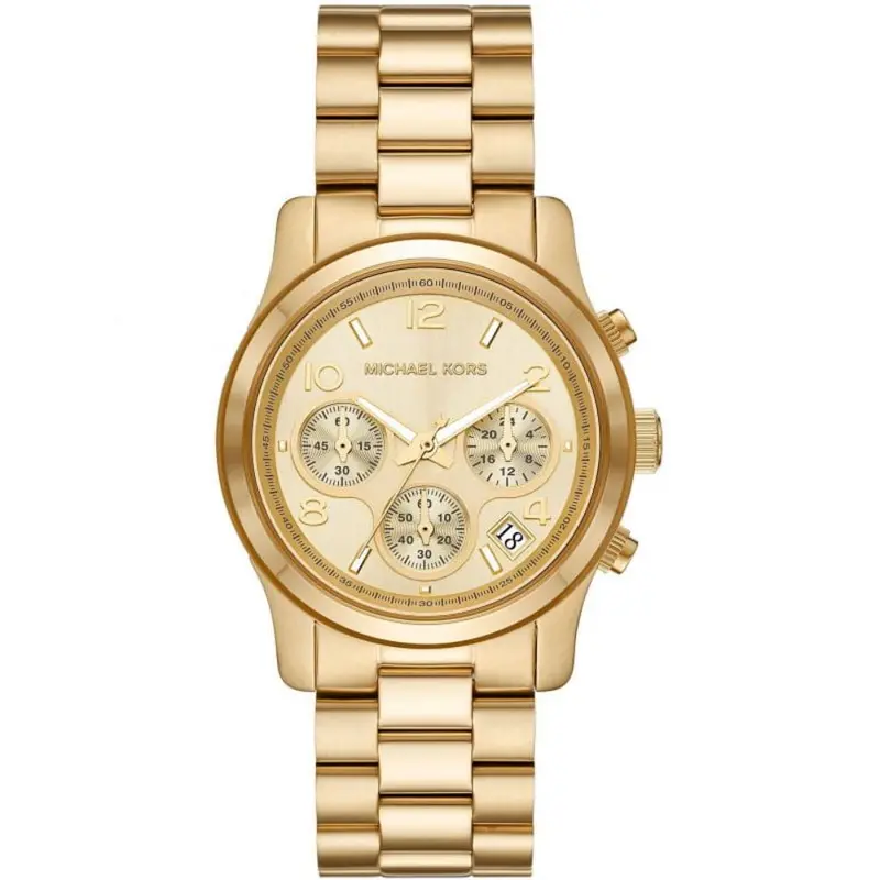 Michael Kors Chronograph Gold Stainless Steel Strap Women Watch Mk7323 1