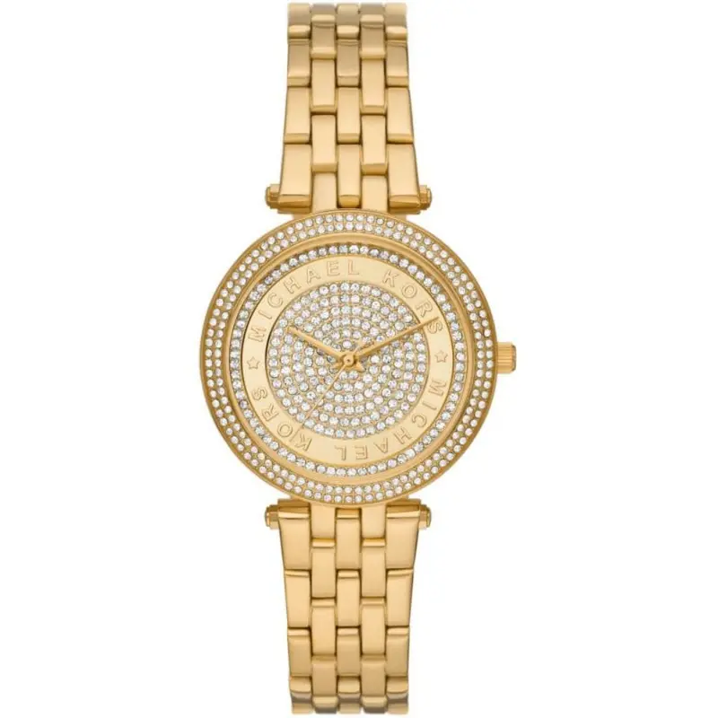 Michael Kors Darci Gold Dial And Stainless Steel Strap Women Watch Mk4673 1