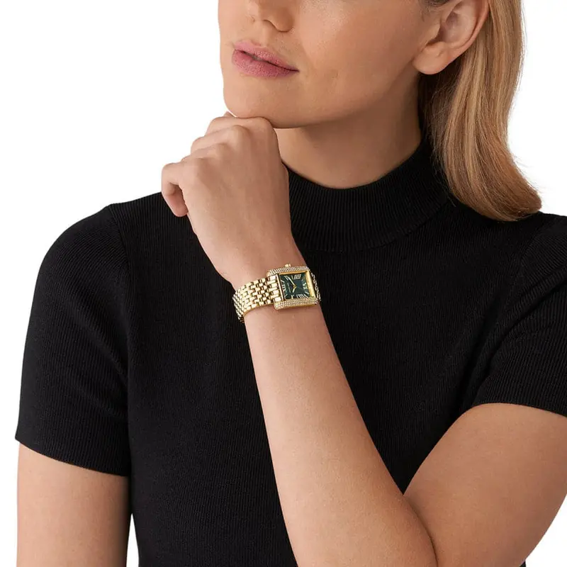 Michael Kors Green Dial Gold Stainless Steel Strap Women Watch Mk4742 2