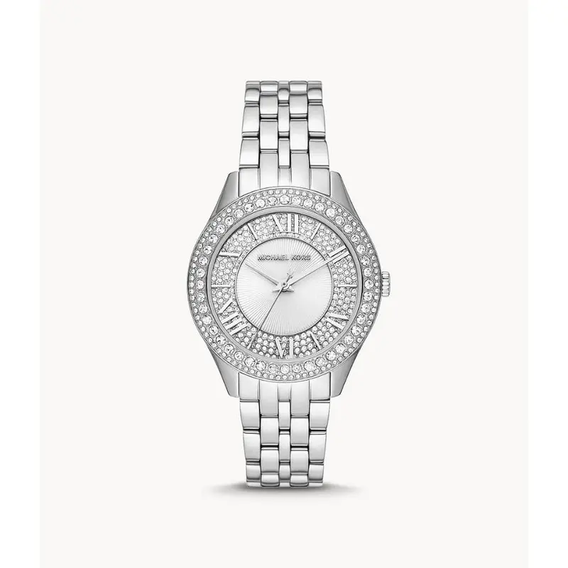 Michael Kors Harlowe Silver Dial And Stainless Steel Strap Women Watch Mk4708 1