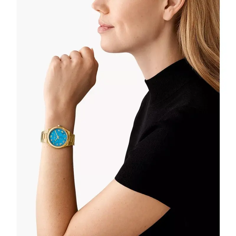Michael Kors Lennox Gold Stainless Steel Strap Women Watch Mk7460 2