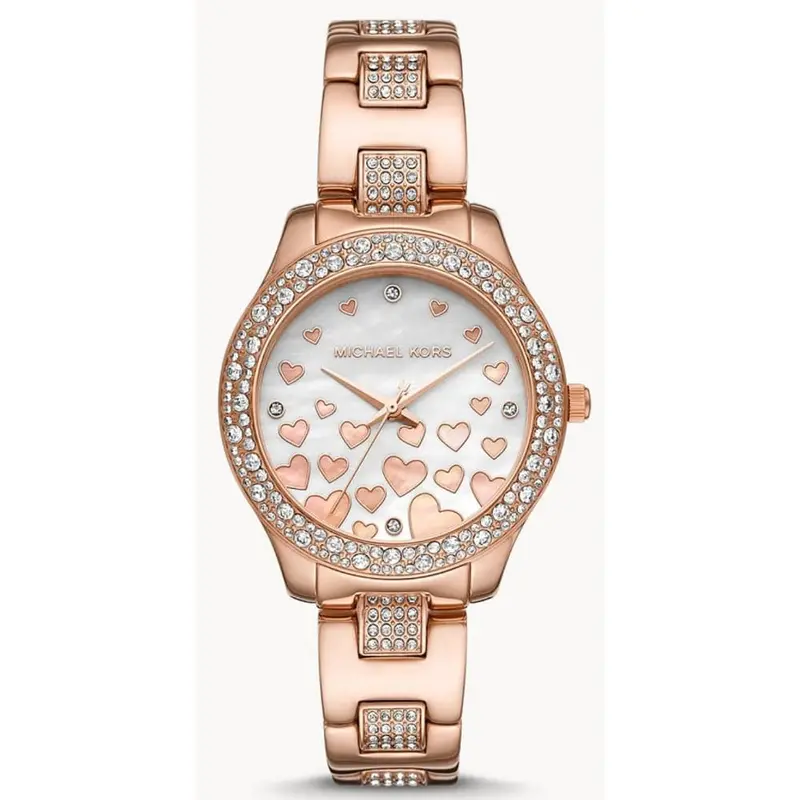 Michael Kors Liliane Three-Hand Rose Gold-Tone Stainless Steel Women's Watch 1