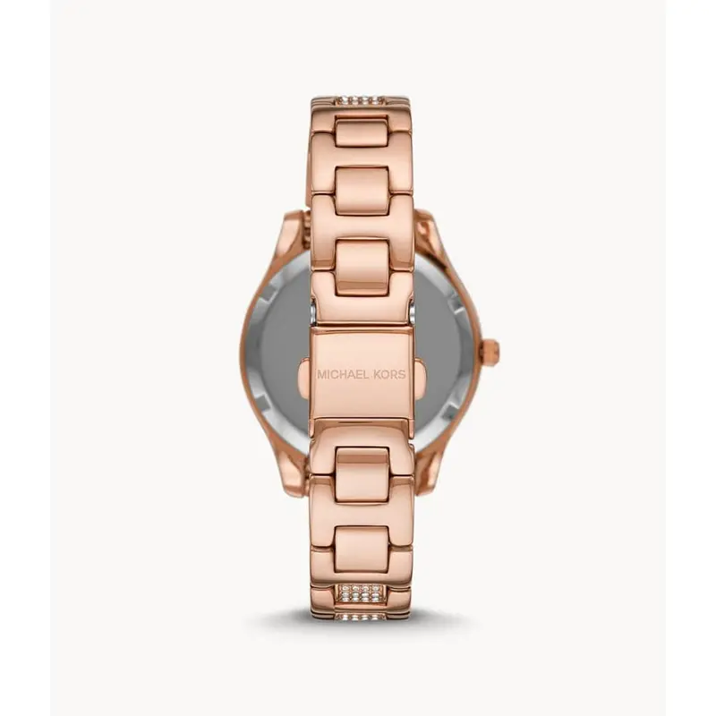 Michael Kors Liliane Three-Hand Rose Gold-Tone Stainless Steel Women's Watch 2