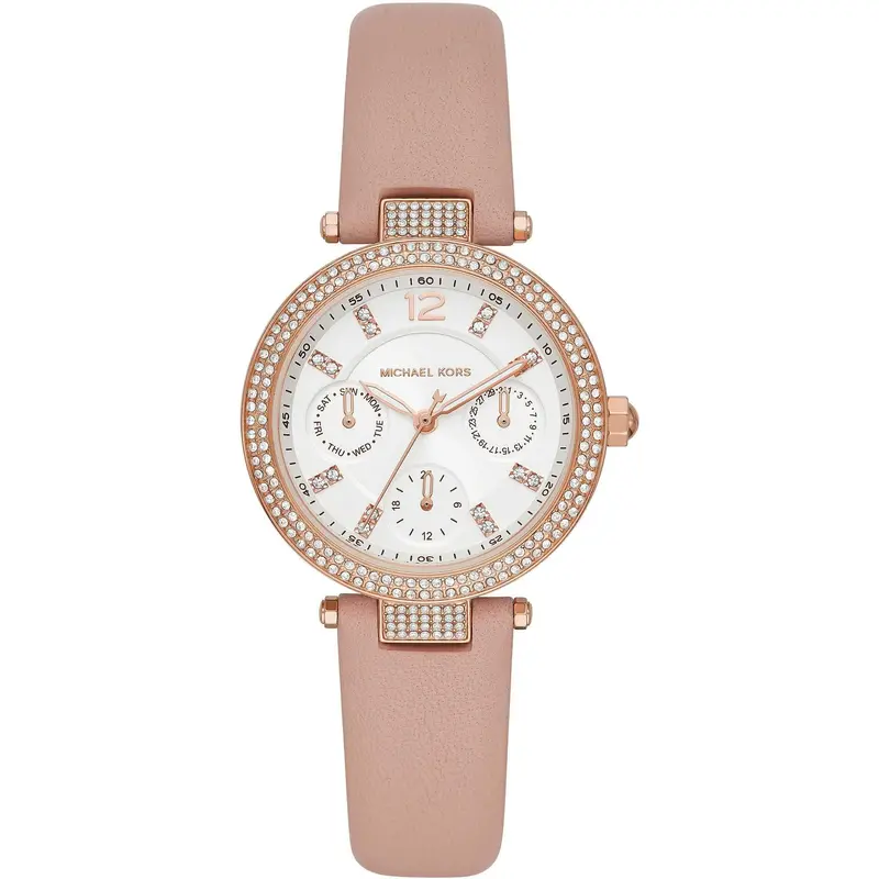Michael Kors Mk2914 Parker Multifunction Blush Leather Women's Watch 1