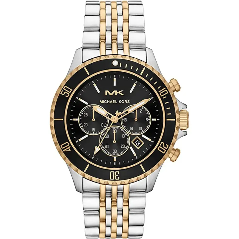 Michael Kors Mk8872 Bayville Chronograph Black Dial Two-Tone Stainless Steel Men's Watch 1