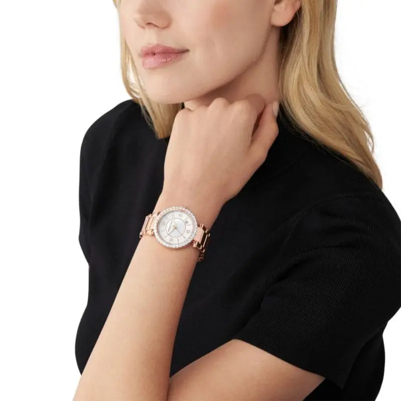 Michael Kors Parker Lux Rose Gold Stainless Steel Strap Women Watch Mk4695 2